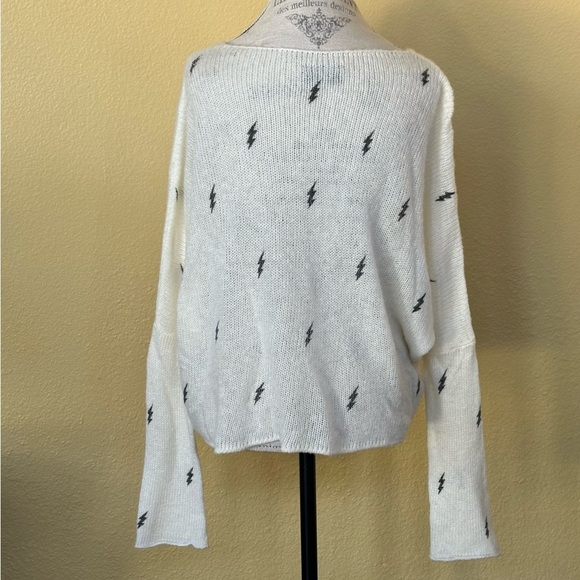 Wooden Ships Oversized Lightning Bolt Sweater Mohair/Wool Blend Small/Medium EUC - Picture 7 of 10